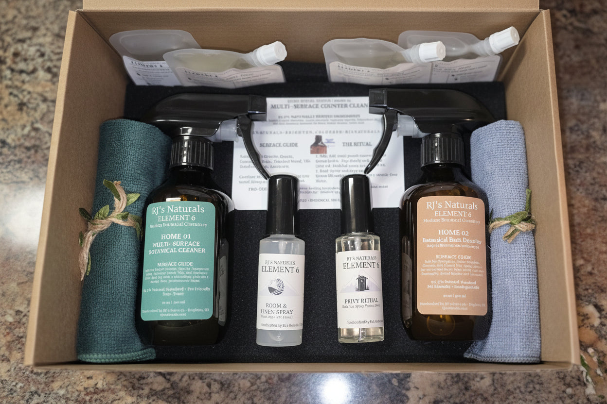 RJ's Naturals Element 6 Home Ritual Starter Kit - Natural Cleaning Bundle