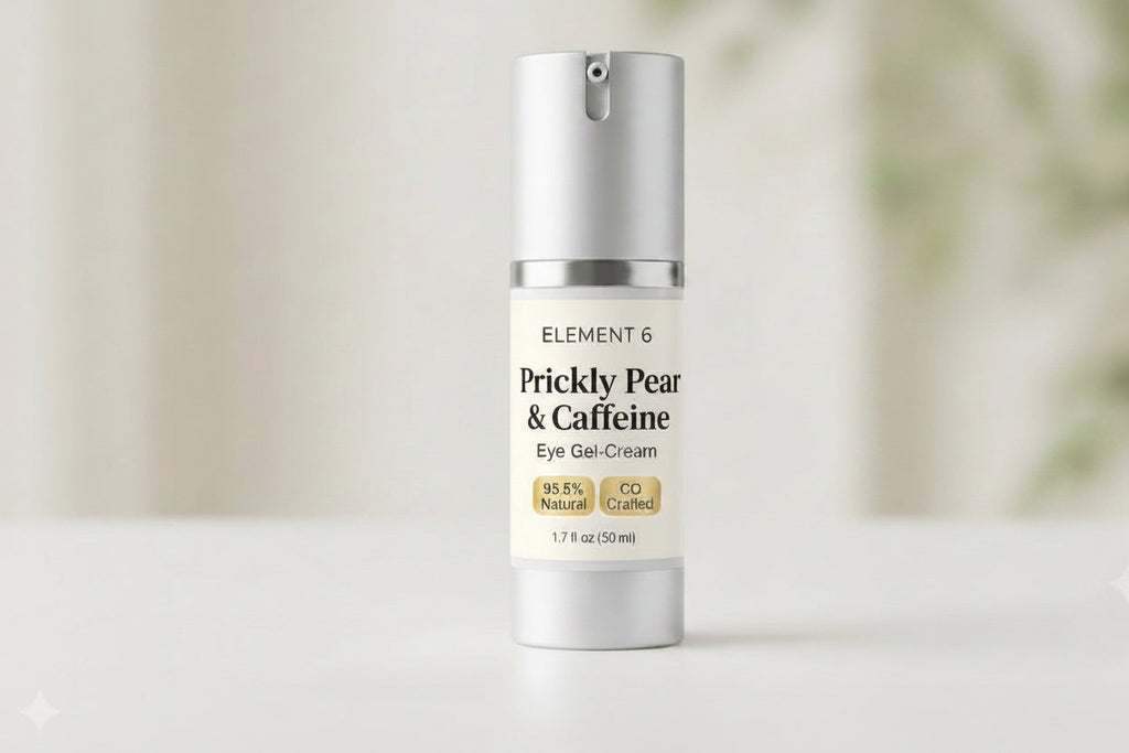 RJ's Naturals Prickly Pear & Caffeine Eye Gel-Cream - Hyaluronic Acid, 0.5 oz & 1.7 oz