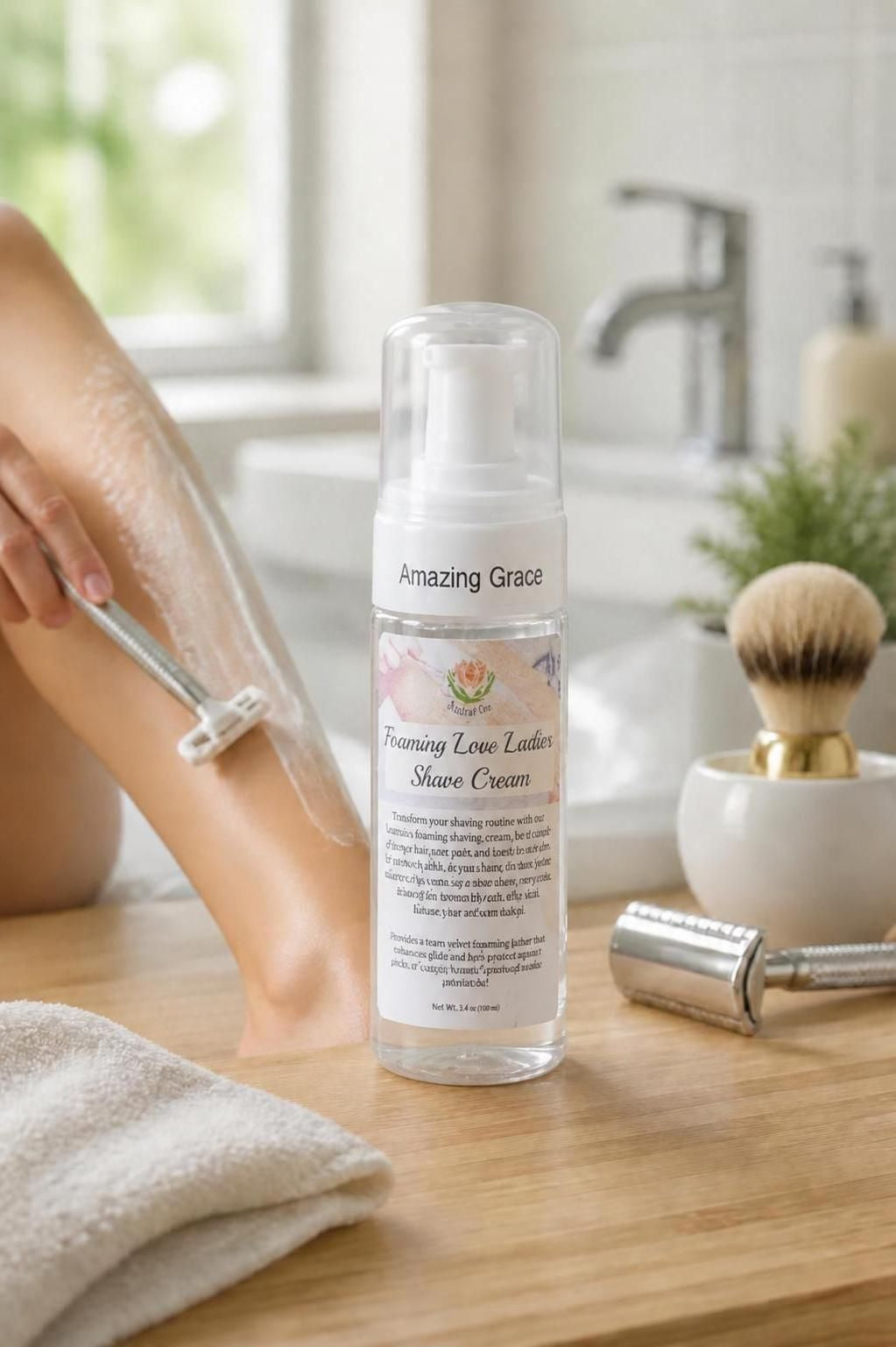 RJ's Naturals Shave Happy Foaming Shave Cream - Tobacco Vanille, Classic Grace & More