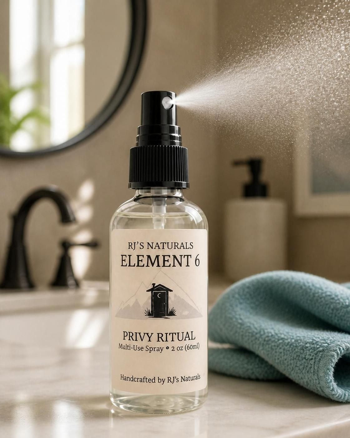 RJ's Naturals Element 6 Privy Ritual Toilet Spray - 4 Scents