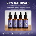 RJ's Naturals Plant-Based Beard Oil - 7 Scents including Tobacco Vanille & Sandalwood