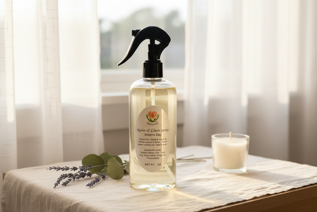 RJ's Naturals Breathe Easy Aromatic Room & Linen Spray - 2oz & 8oz, 4 Scents