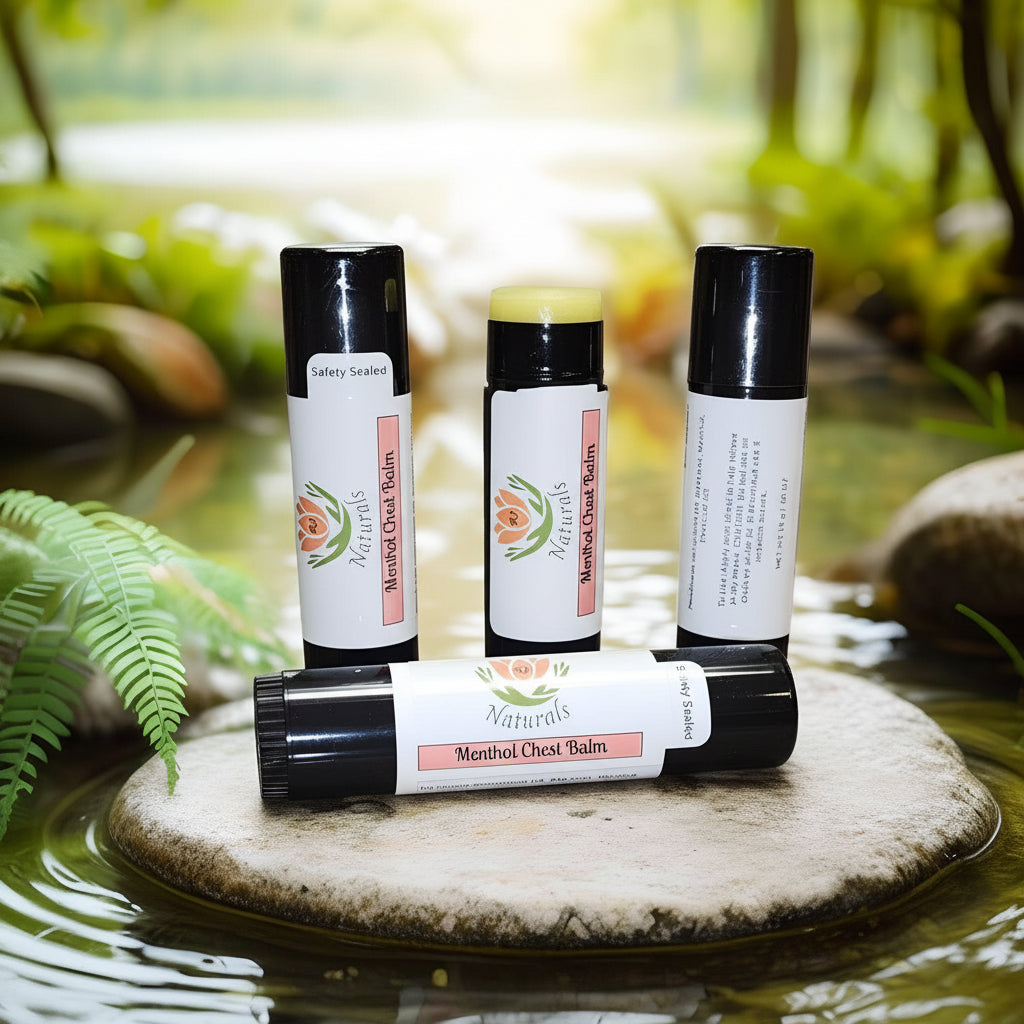 RJ's Naturals Aromatic Menthol Balm - Cooling Peppermint & Eucalyptus
