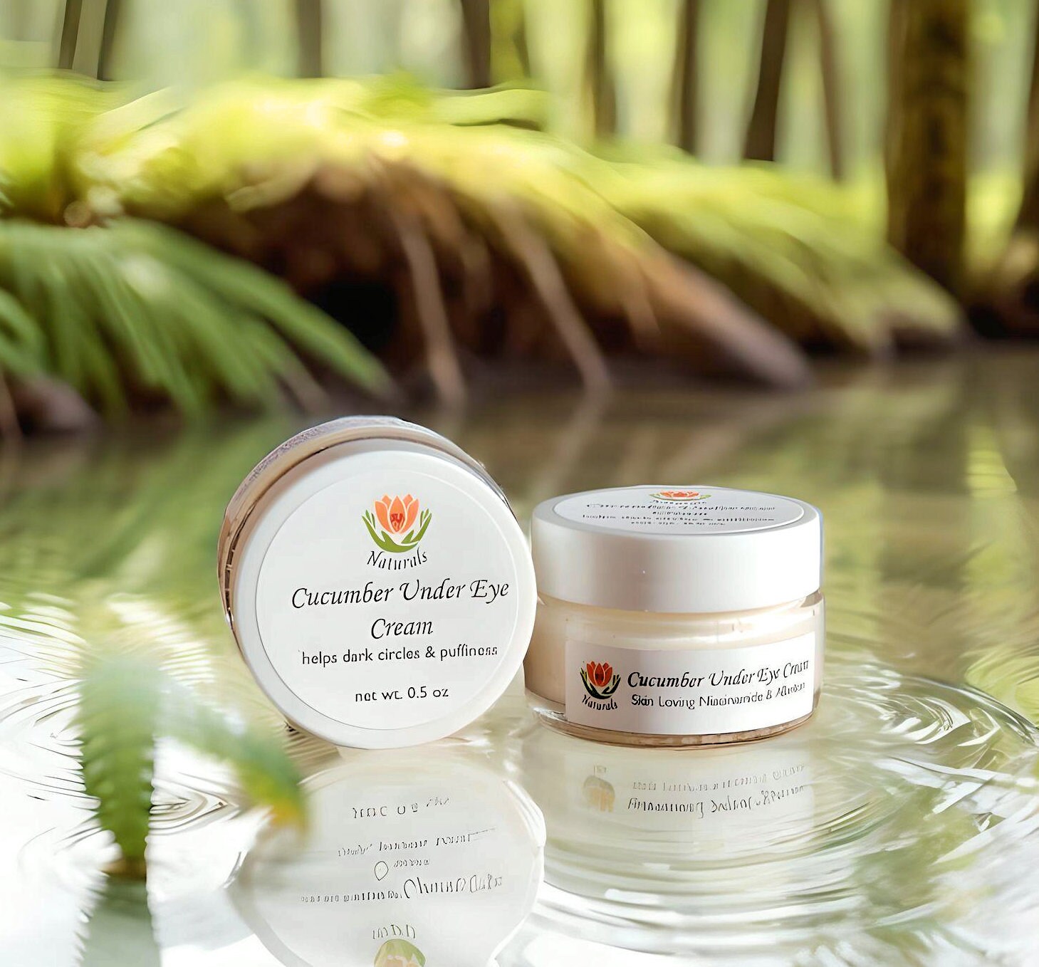 RJ's Naturals Camellia & Rose Eye Cream - Niacinamide & Hyaluronic Moisturizer