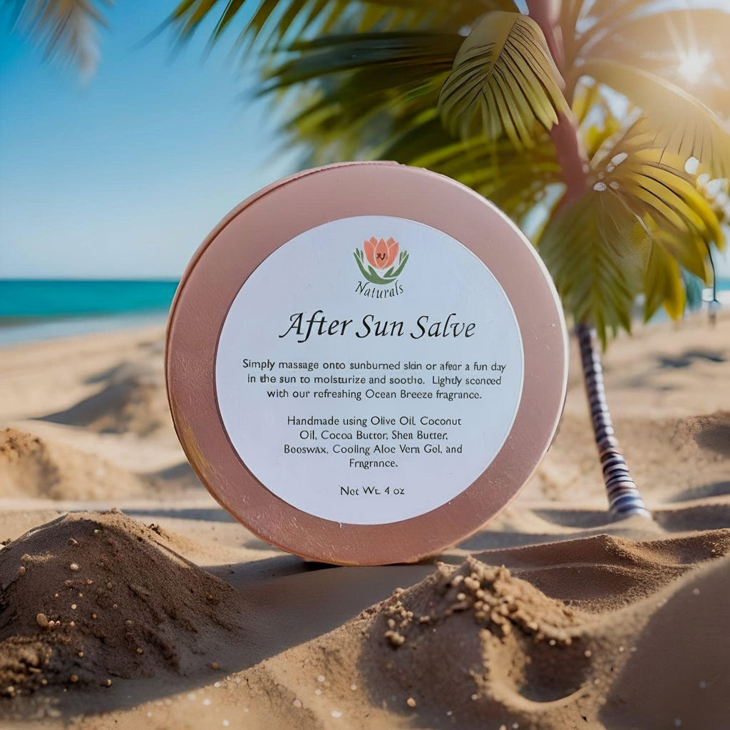 RJ's Naturals After Sun Salve - Soothing Aloe & Shea, Ocean Breeze & Citrus Blend