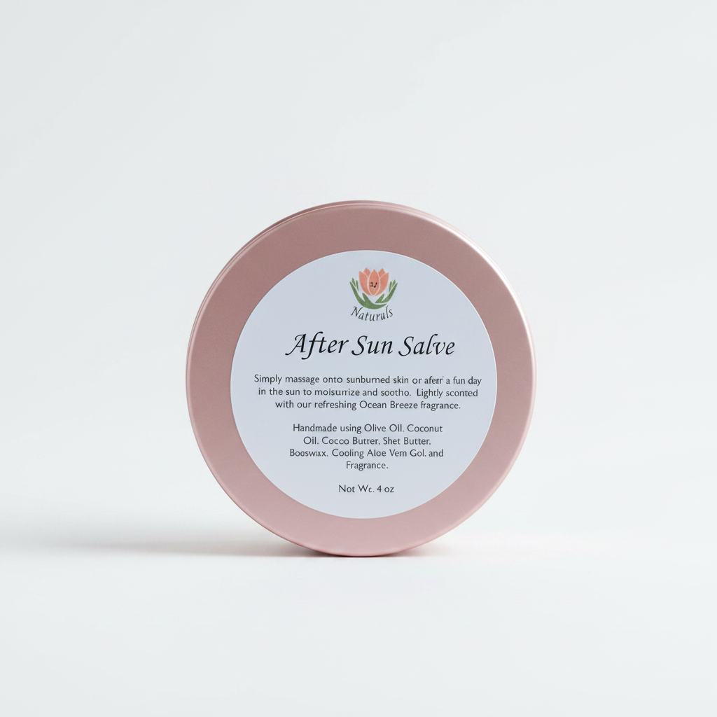 RJ's Naturals After Sun Salve - Soothing Aloe & Shea, Ocean Breeze & Citrus Blend