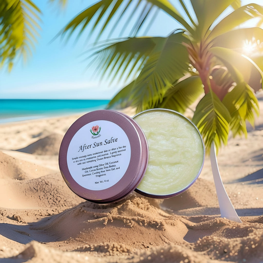 RJ's Naturals After Sun Salve - Soothing Aloe & Shea, Ocean Breeze & Citrus Blend