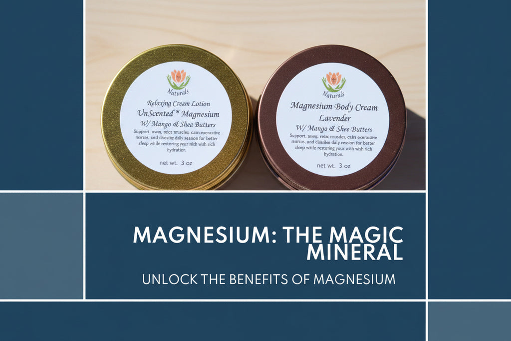 RJ's Naturals Magnesium Body Cream - Lavender, Unscented & Relax and Refresh