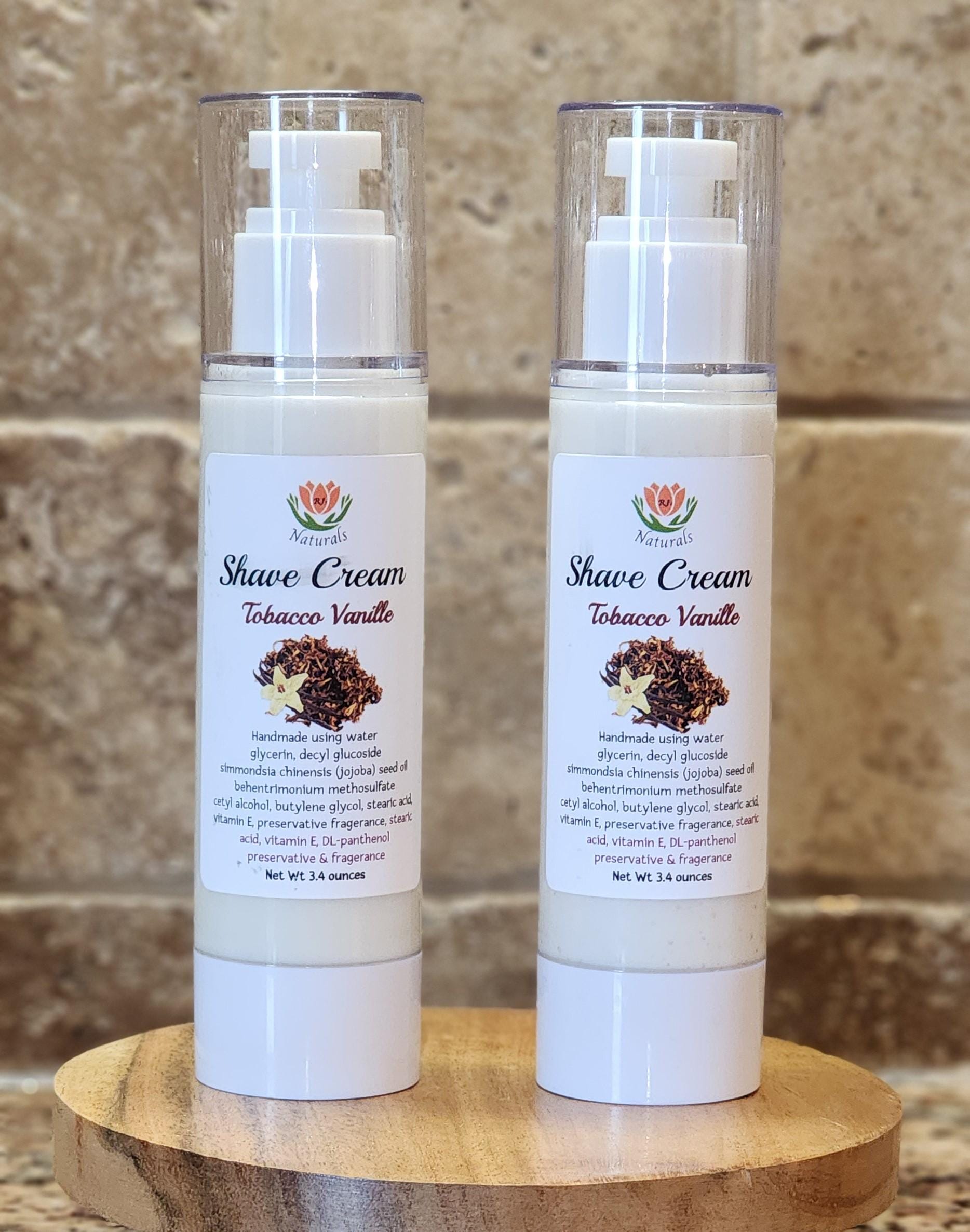 RJ's Naturals Element 6 Botanical Shave Cream - Tobacco Vanille, Santo Palo & More