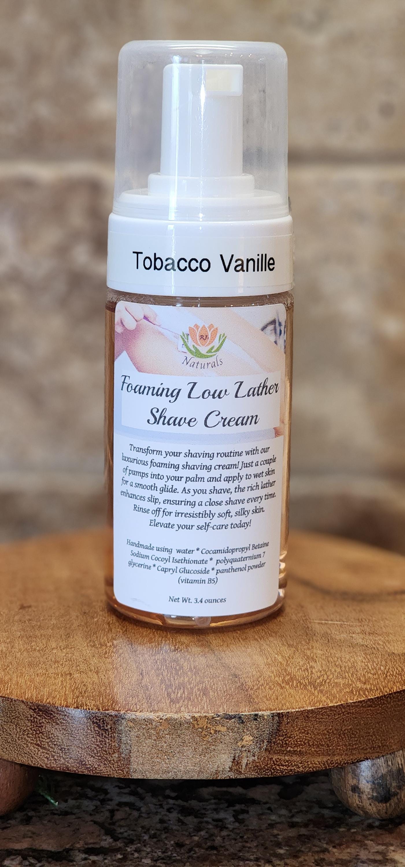 RJ's Naturals Shave Happy Foaming Shave Cream - Tobacco Vanille, Classic Grace & More