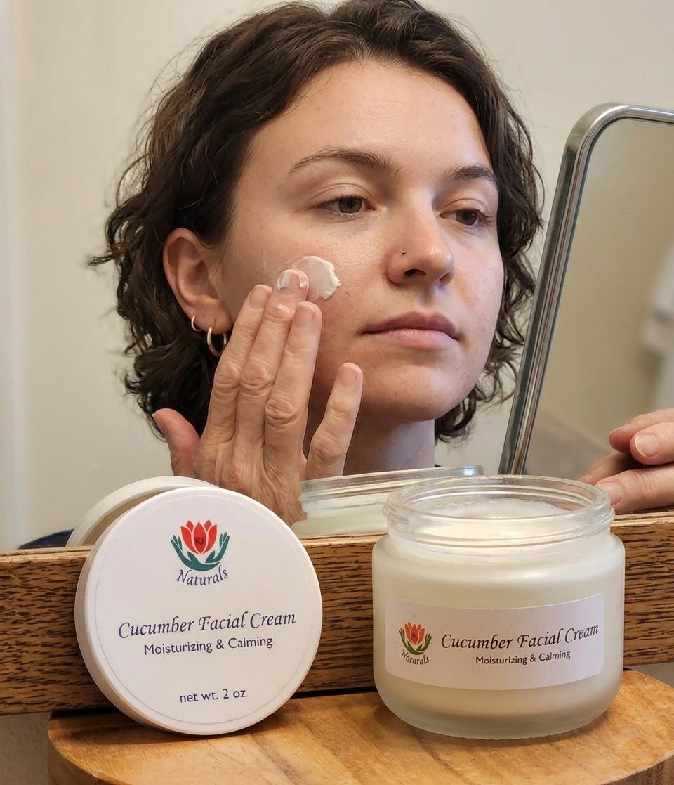 RJ's Naturals Cucumber & Rosehip Deep Hydrating Facial Cream - Botanical